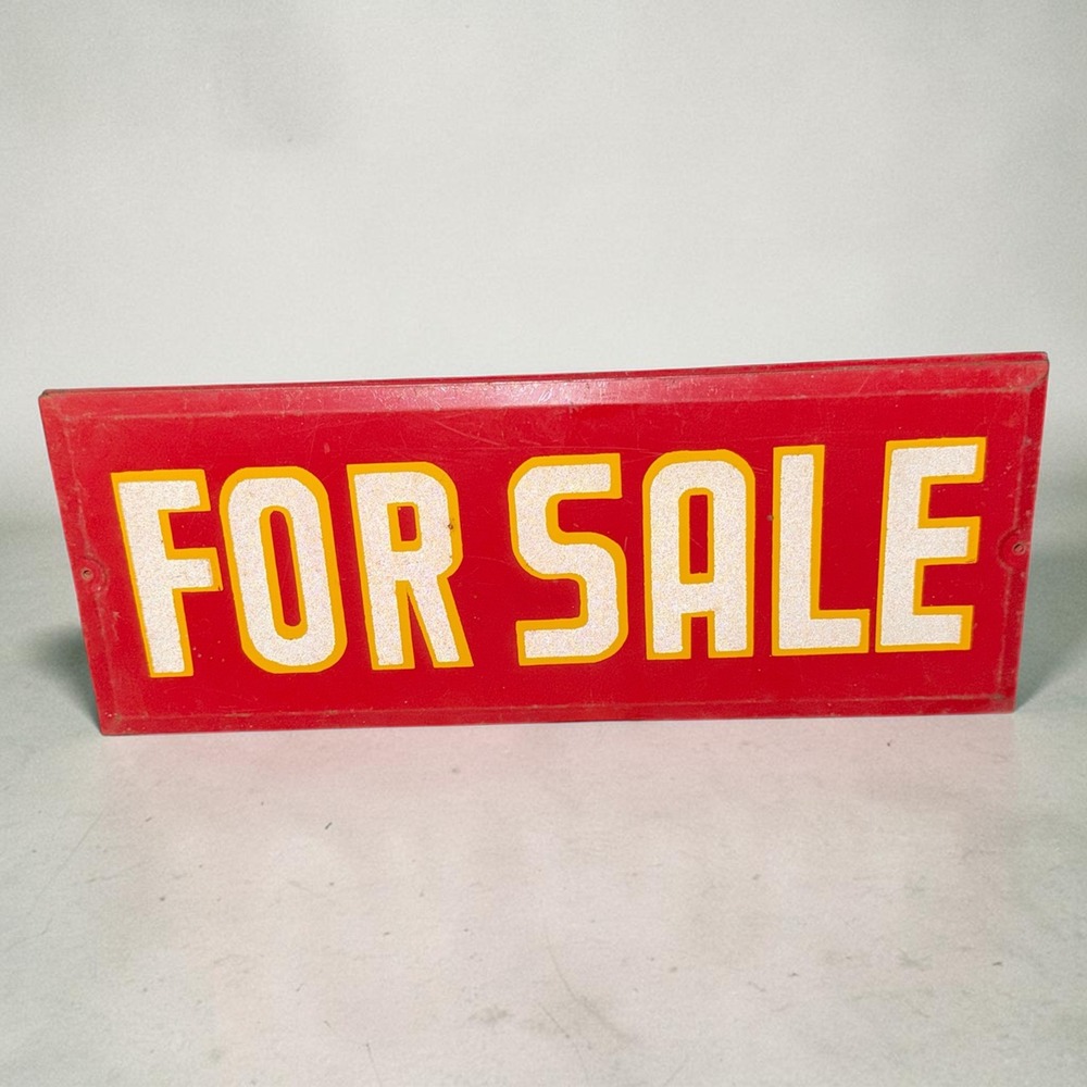 For Sale Vintage Hetrolite Smaltz Reflective Letter Tin Sign 1930s